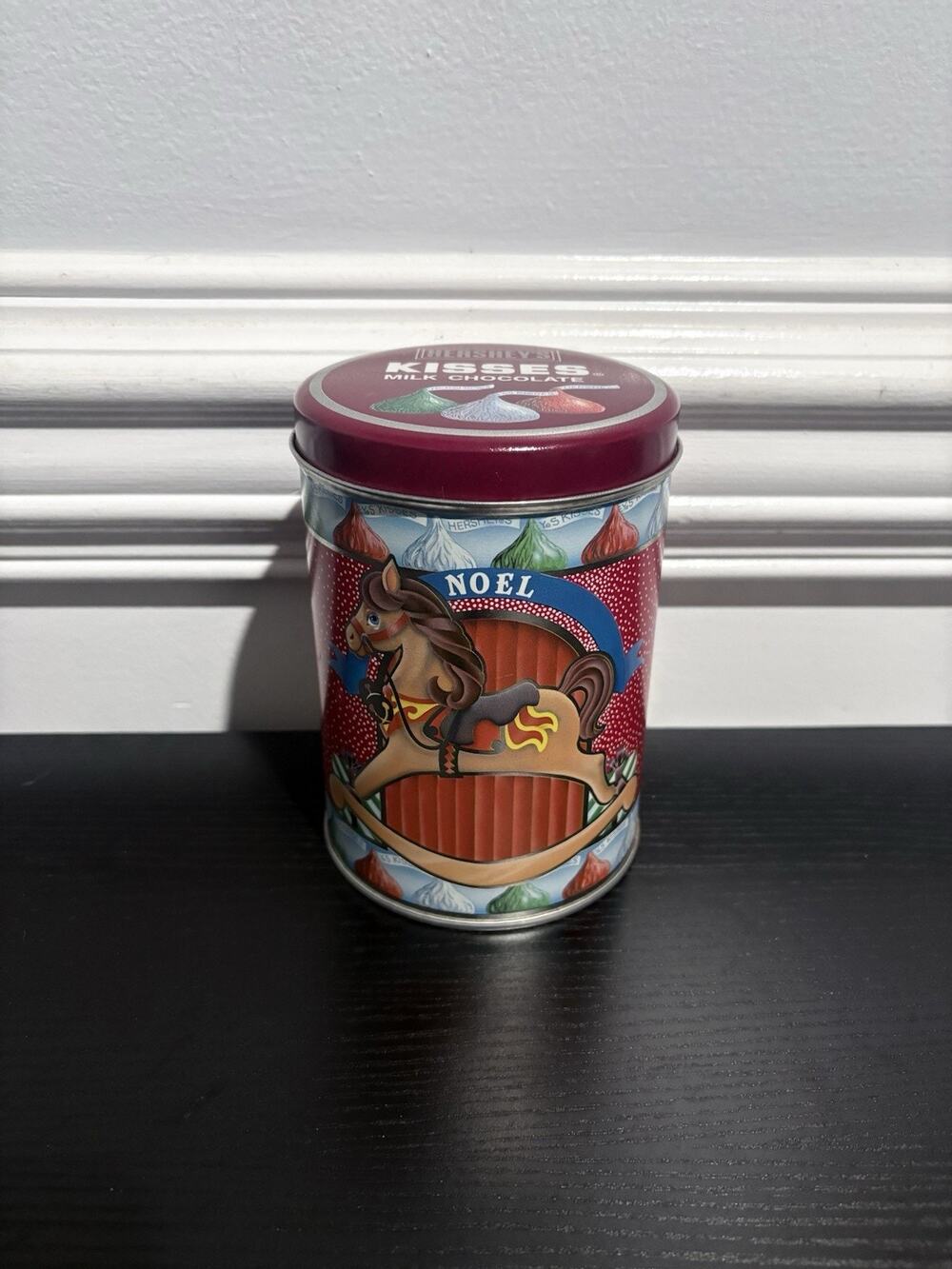 Vintage 1990 Hershey's Kisses Milk Chocolate Holiday Classics Series Canister #1